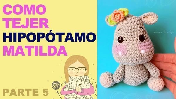 DIY Hipopótamo amigurumi patrón español