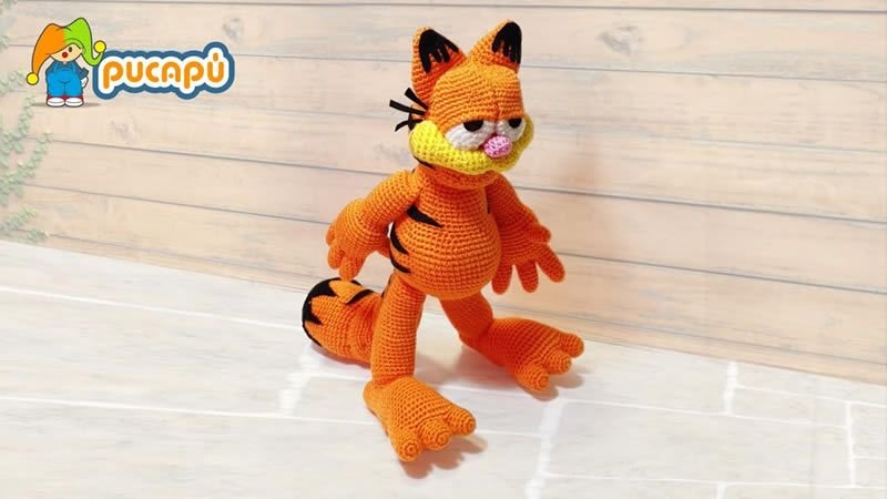 Garfield amigurumi patrón