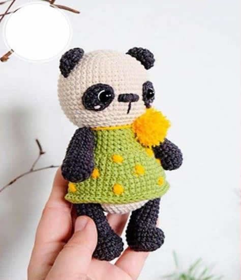 Osito panda con vestido