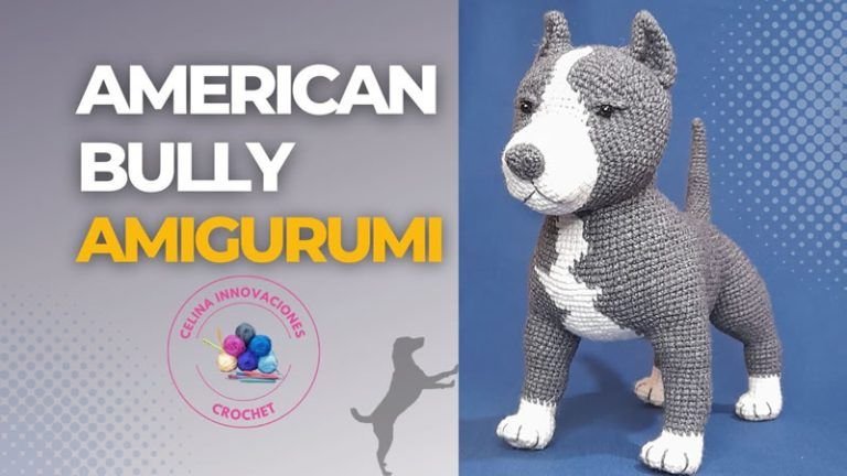 American Bully dog amigurumi